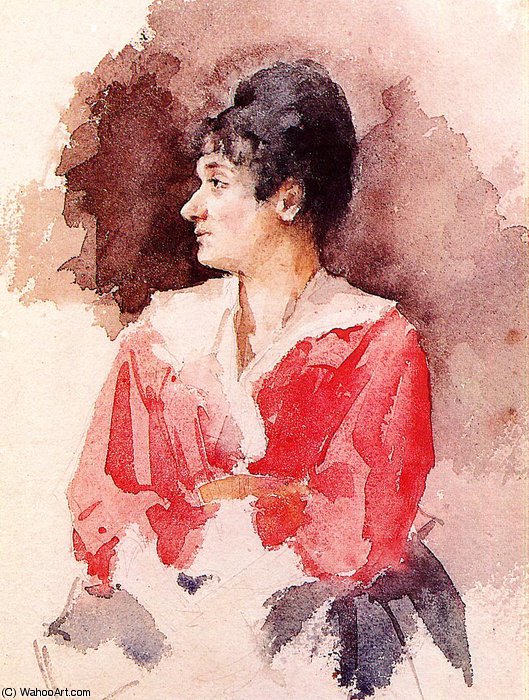 Order Artwork Replica Profile of an Italian Woman by Mary Stevenson Cassatt (1843-1926, United States) | ArtsDot.com