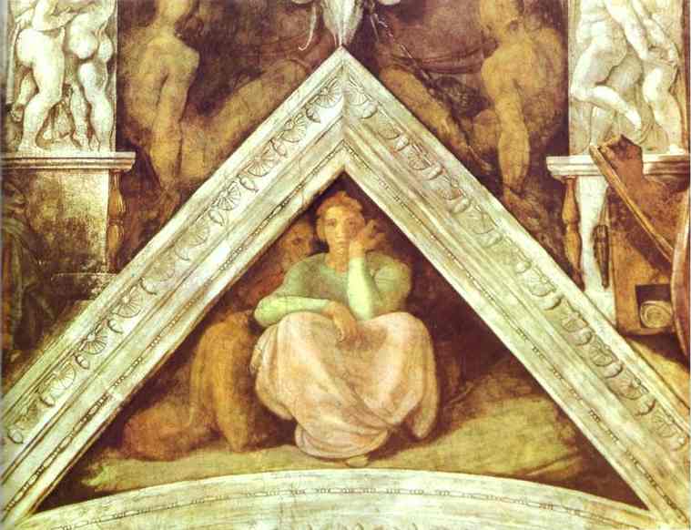 Order Artwork Replica The Ancestors of Christ; Jesse, David and Solomon by Michelangelo Buonarroti (1475-1564, Italy) | ArtsDot.com