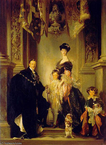 Order Oil Painting Replica Duque Marlborough Singer Sargent y Familia by Giovanni Boldini (1842-1931, Italy) | ArtsDot.com