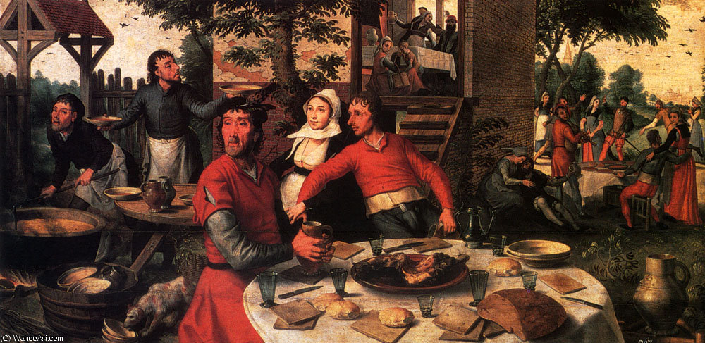 Order Oil Painting Replica Peasants feast by Pieter Aertsen (1508-1575, Netherlands) | ArtsDot.com