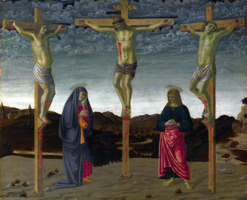 Order Oil Painting Replica crucifixion, 1450 by Andrea Del Castagno (1419-1457, Italy) | ArtsDot.com
