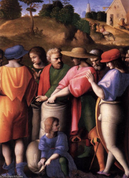 Order Oil Painting Replica Scenes from the Story of Joseph The Search for the Cup by Francesco D'ubertino Verdi (Bacchiacca) (1494-1557, Italy) | ArtsDot.com