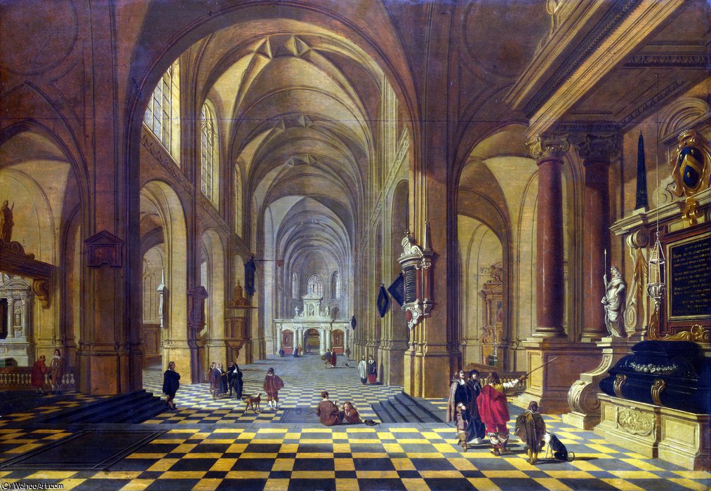 Buy Museum Art Reproductions Interior of a Church by Bartholomeus Corneliszoon Van Bassen (1590-1652, Belgium) | ArtsDot.com