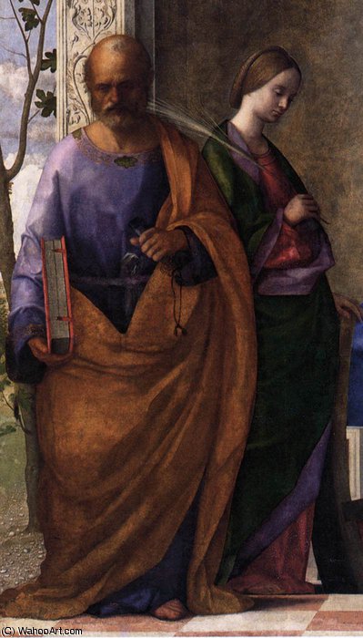 Order Oil Painting Replica san zaccaria altarpiece - san zaccaria altarpiece (detail)2, 1509 by Giovanni Bellini (1433-1516, Italy) | ArtsDot.com