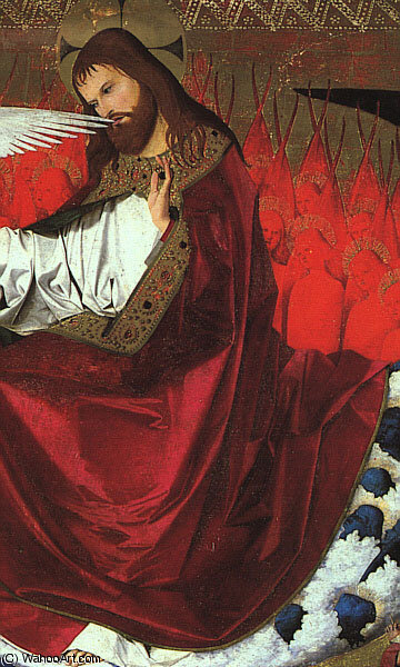 Buy Museum Art Reproductions The Coronation of the Virgin, detail by Enguerrand Charonton (1412-1466, France) | ArtsDot.com