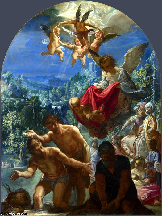 Order Oil Painting Replica The Baptism of Christ by Adam Elsheimer (1578-1610, Germany) | ArtsDot.com