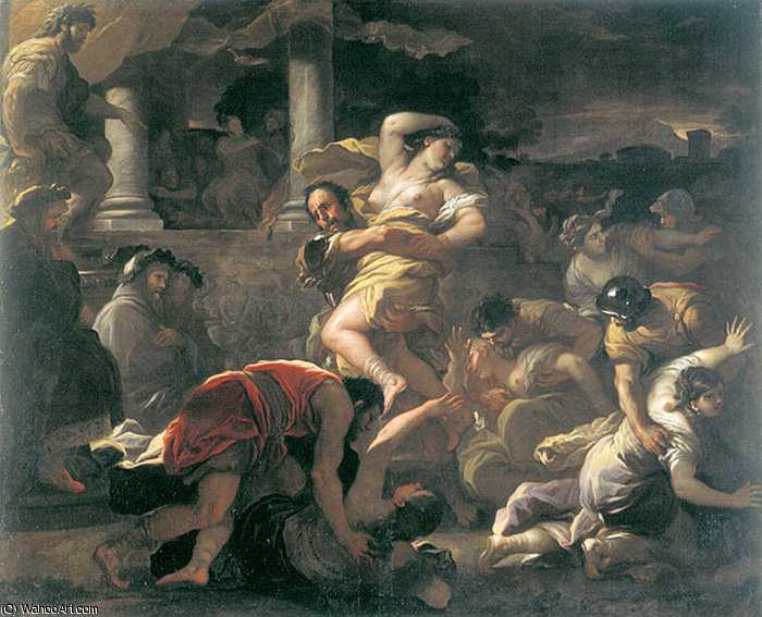 Buy Museum Art Reproductions Rape of Sabine by Luca Giordano (1634-1705, Italy) | ArtsDot.com