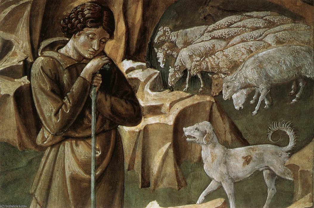 Order Oil Painting Replica 4 - The Vigil of the Shepherds (detail) by Benozzo Gozzoli (1420-1497, Italy) | ArtsDot.com