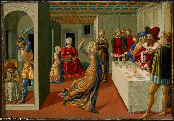 Order Paintings Reproductions Gozzoli The Dance of Salome by Benozzo Gozzoli (1420-1497, Italy) | ArtsDot.com