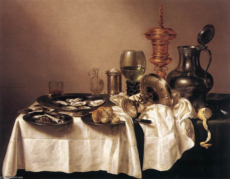 Order Oil Painting Replica Still-life with Gilt Goblet by Willem Claesz Heda (1594-1680, Netherlands) | ArtsDot.com