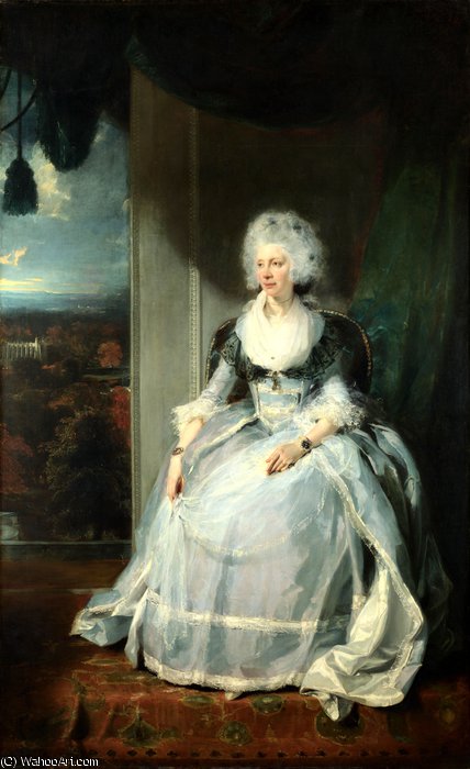 Buy Museum Art Reproductions Queen charlotte by Sir Thomas Lawrence (1769-1830, United Kingdom) | ArtsDot.com