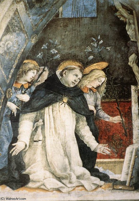 Buy Museum Art Reproductions Carafa Chapel-Scene from the Life of St Thomas Aquinas (detail)4 by Filippino Lippi (1457-1504, Italy) | ArtsDot.com