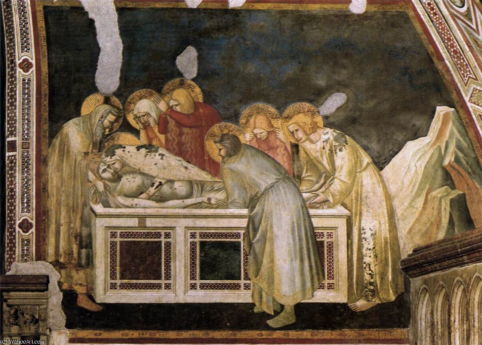 Order Oil Painting Replica Assisi arch Entombment by Pietro Lorenzetti (1280-1348, Italy) | ArtsDot.com