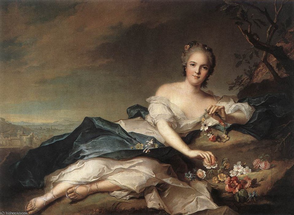 Order Artwork Replica Marie Adelaide of France as Flora by Jean-Marc Nattier (1685-1766, France) | ArtsDot.com