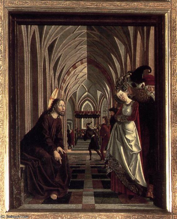 Order Oil Painting Replica Christ and the Adulteress by Michael Pacher (1435-1498, Italy) | ArtsDot.com