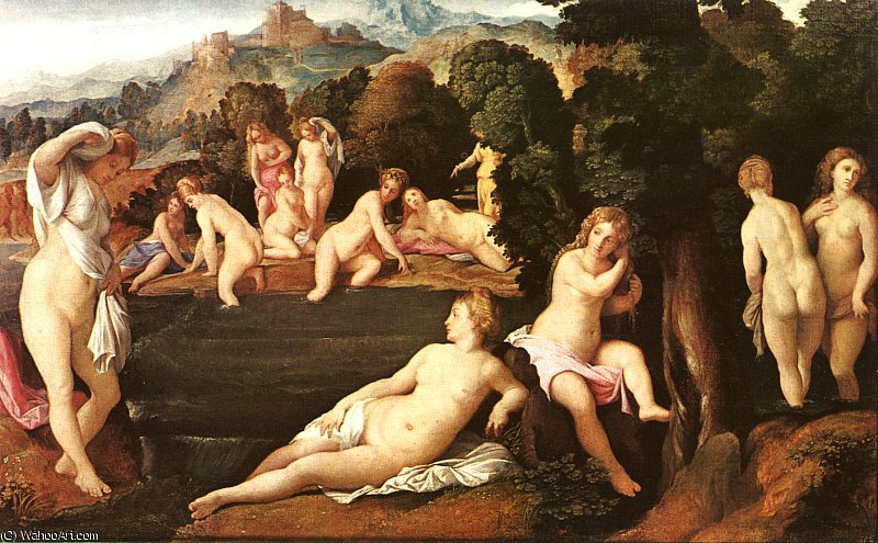 Order Artwork Replica Diana and Callisto, oil on canvas, Art H, 1525 by Palma Il Vecchio (1480-1528) | ArtsDot.com
