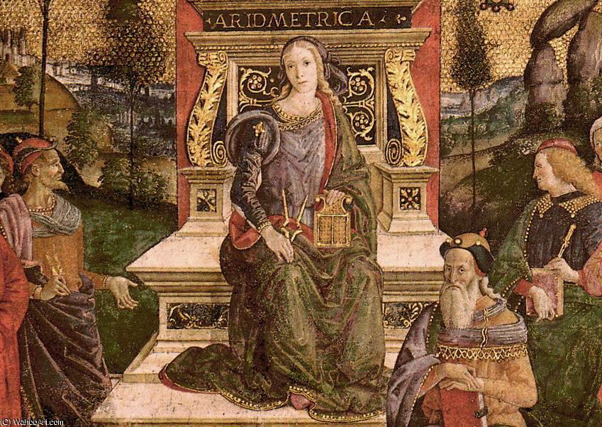 Order Oil Painting Replica vatican - The Arithmetic (lower center view) by Bernardino Di Betto (Pintoricchio) (1454-1513, Italy) | ArtsDot.com