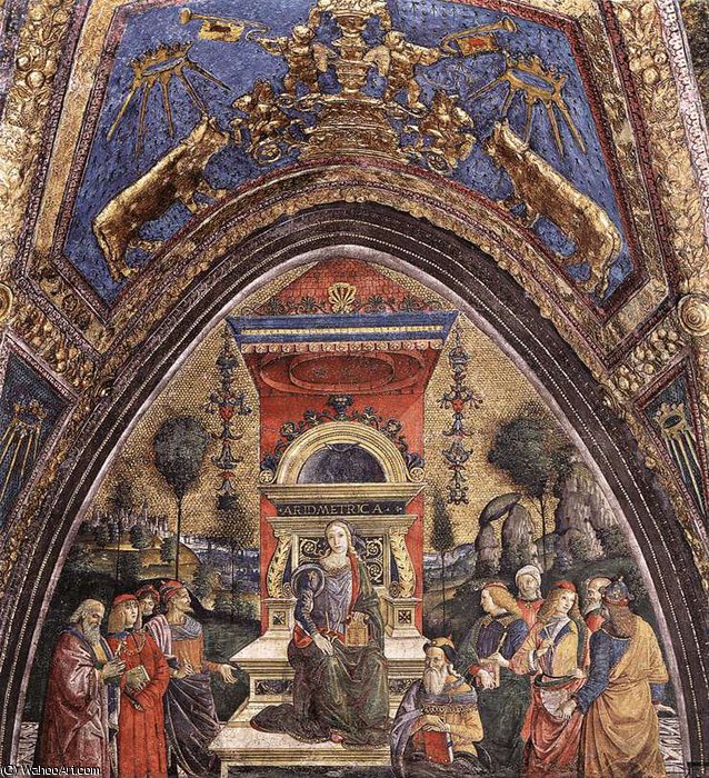 Order Oil Painting Replica vatican - The Arithmetic by Bernardino Di Betto (Pintoricchio) (1454-1513, Italy) | ArtsDot.com