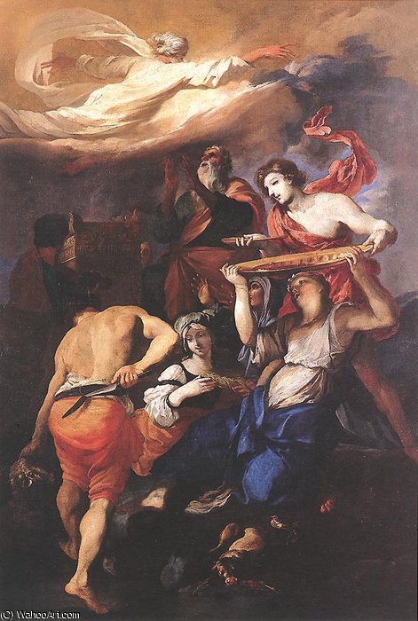 Order Paintings Reproductions The Sacrifice of Noah by Pierre Puget (1620-1694, France) | ArtsDot.com