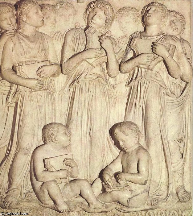 Order Art Reproductions Cantoria (detail) by Luca Della Robbia (1399-1482, Italy) | ArtsDot.com