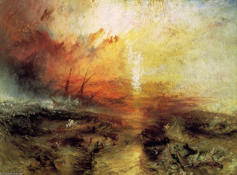 Order Paintings Reproductions Slavers throwing overboard the death and dying by William Turner (1775-1851, United Kingdom) | ArtsDot.com