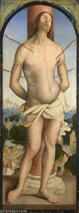 Order Paintings Reproductions Saint sebastian by Bernardino Di Bosio Zaganelli (1465-1510, Italy) | ArtsDot.com