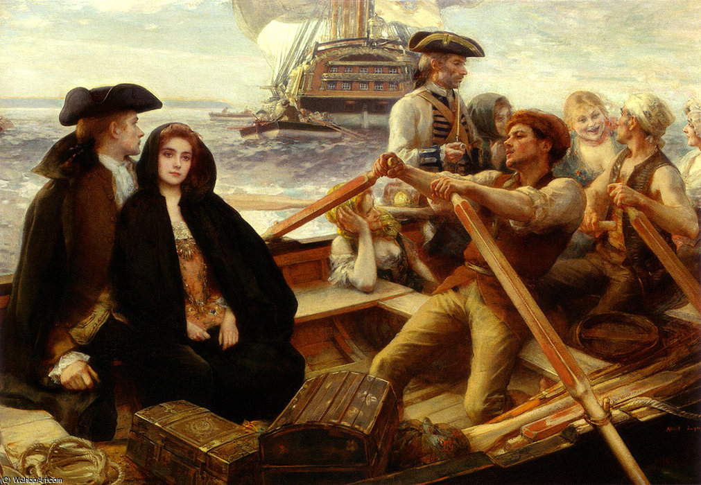 Order Oil Painting Replica The Jolly Boat by Albert Lynch (1860-1950, Peru) | ArtsDot.com