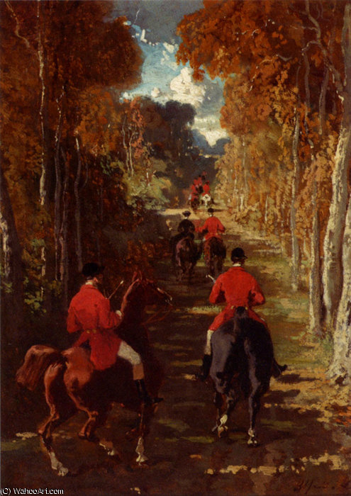 Order Art Reproductions Le depart pour la chasse by Alfred De Dreux (1810-1860, France) | ArtsDot.com