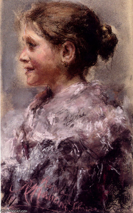 Order Artwork Replica Portrait of by Antonio Mancini (1852-1930, Italy) | ArtsDot.com