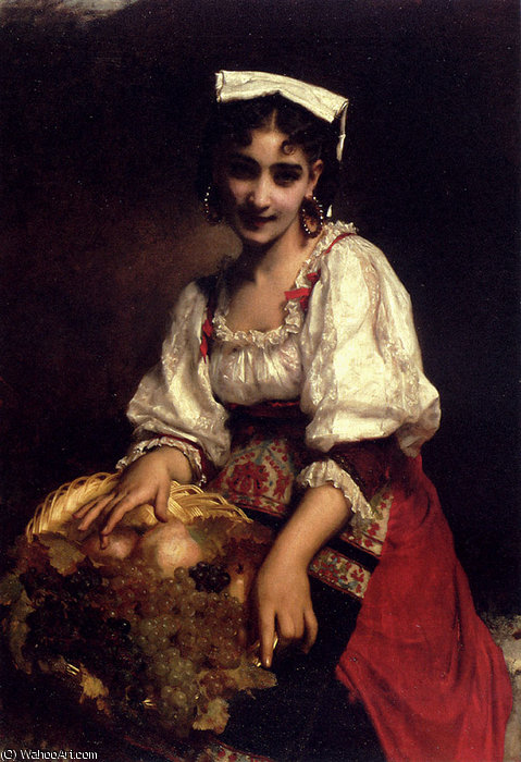 Order Art Reproductions An italian beauty by Etienne Adolphe Piot (1850-1910, France) | ArtsDot.com