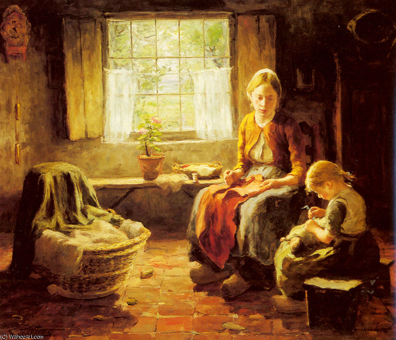 Order Oil Painting Replica Spring sunshine by Evert Pieters (1856-1932, Netherlands) | ArtsDot.com