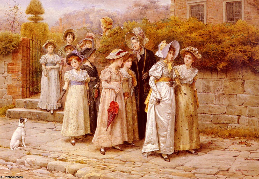 Order Art Reproductions Miss pinkertons academy by George Goodwin Kilburne (1839-1924, United Kingdom) | ArtsDot.com