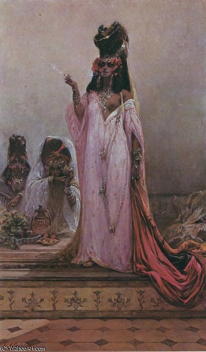 Order Oil Painting Replica Harem woman by Georges Jules Victor Clairin (1843-1919, France) | ArtsDot.com