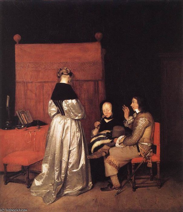 Order Oil Painting Replica Paternal Admonition by Gerard Ter Borch (1617-1681, Netherlands) | ArtsDot.com