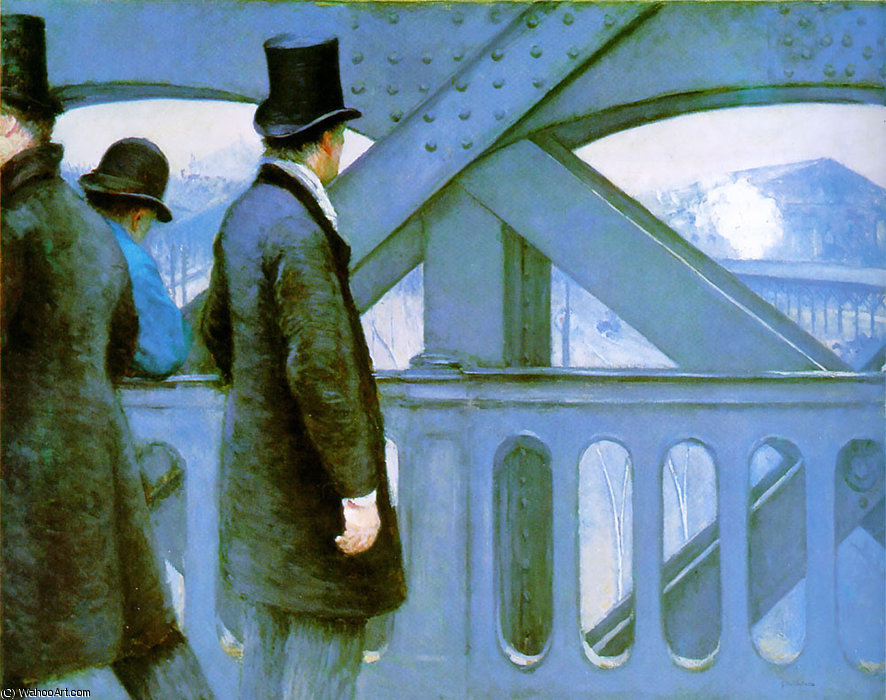 Order Art Reproductions Bridge of Europe by Gustave Caillebotte (1848-1894, France) | ArtsDot.com