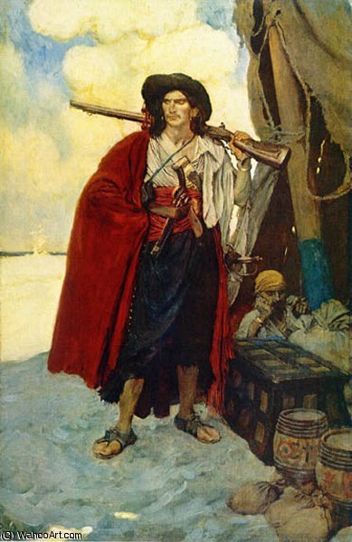 Buy Museum Art Reproductions The Pirate was a Picturesque Fellow by Howard Pyle (1853-1911, United States) | ArtsDot.com