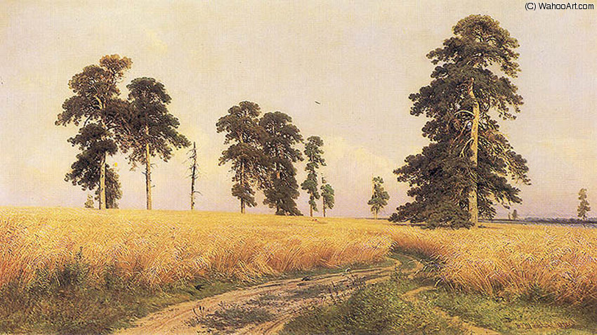 Order Artwork Replica The rye field, 1878 by Ivan Ivanovich Shishkin (1832-1898, Russia) | ArtsDot.com