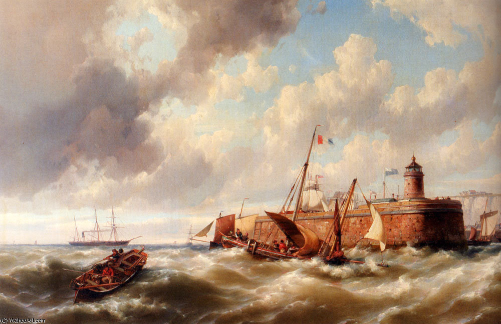 Order Artwork Replica Jr almost safe in port by Johannes Hermanus Koekkoek (1778-1851, Netherlands) | ArtsDot.com