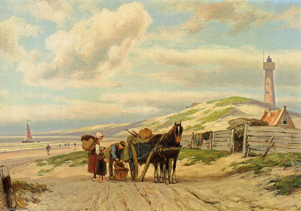Order Art Reproductions Barend returning home by Johannes Hermanus Koekkoek (1778-1851, Netherlands) | ArtsDot.com
