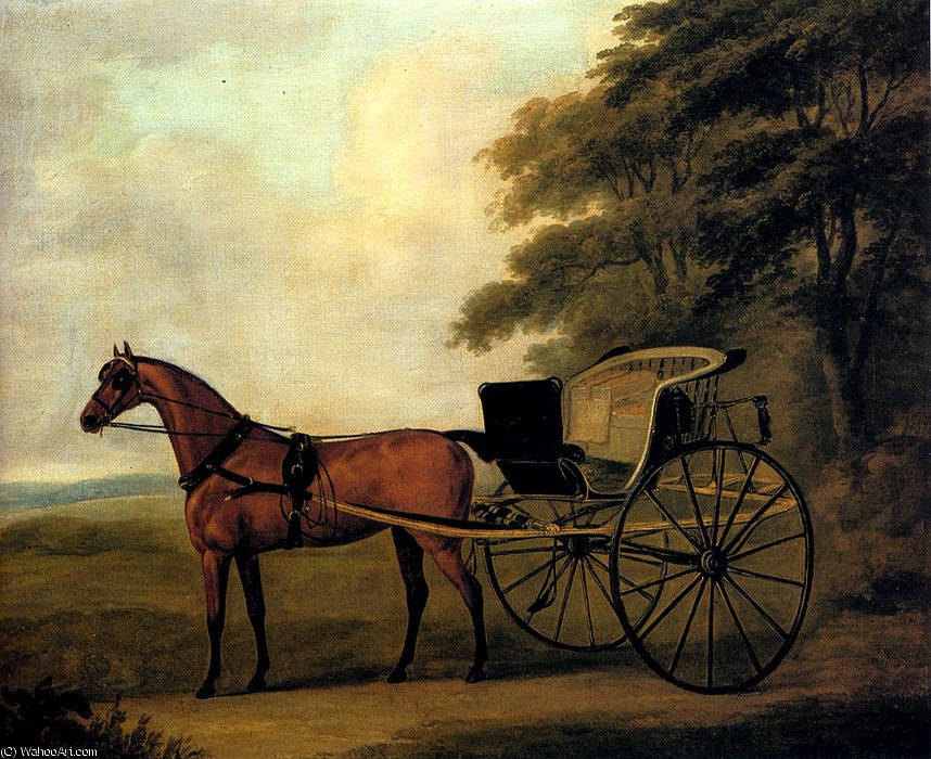 Order Oil Painting Replica A horse and carriage in a landscape by John Nost Sartorius (1759-1828, United Kingdom) | ArtsDot.com
