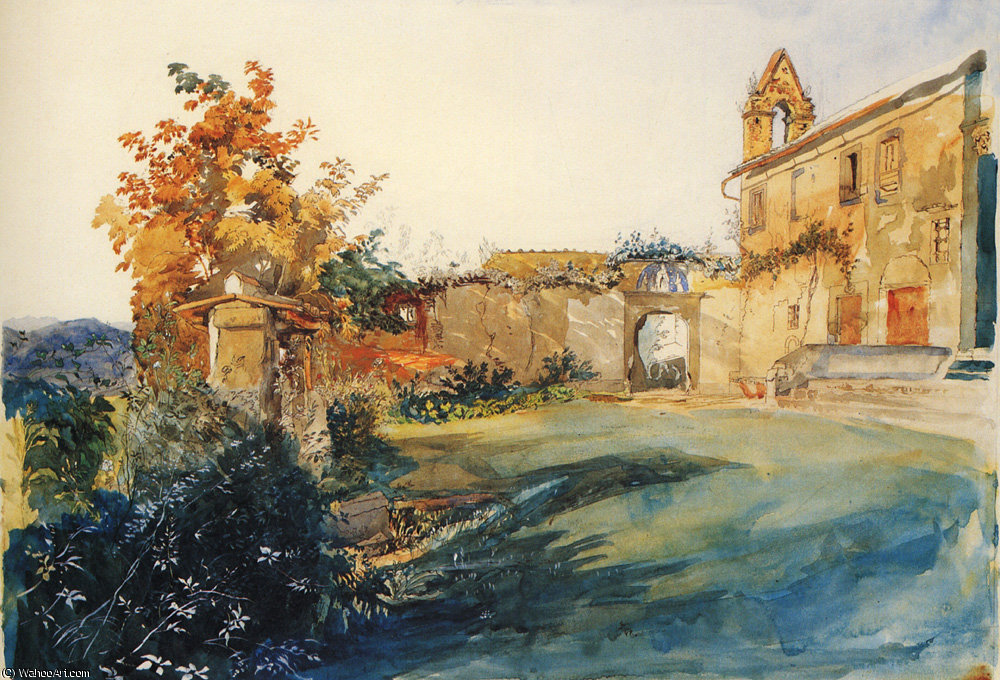 Order Paintings Reproductions The Garden of San Miniato near Florence, 1845 by John Ruskin (1819-1900, United Kingdom) | ArtsDot.com