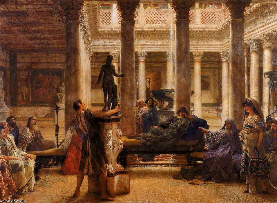 Order Oil Painting Replica A roman art lover by Lawrence Alma-Tadema | ArtsDot.com