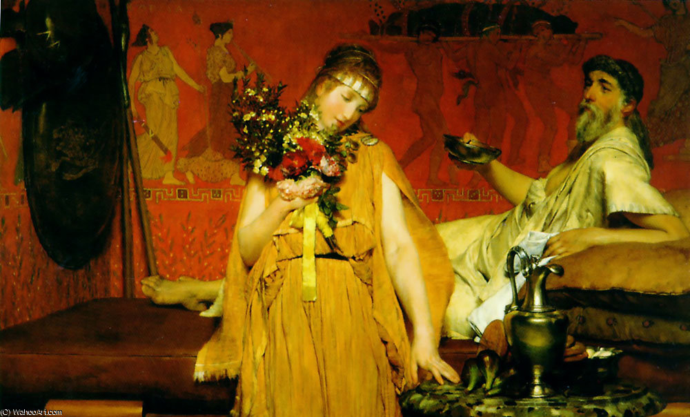 Buy Museum Art Reproductions Between Hope and Fear by Lawrence Alma-Tadema | ArtsDot.com