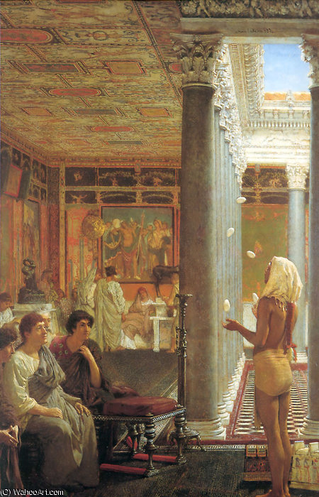 Order Paintings Reproductions Egyptian juggler by Lawrence Alma-Tadema | ArtsDot.com