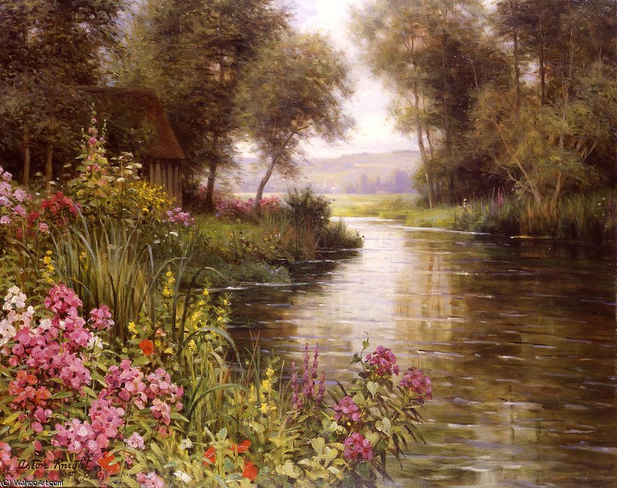 Buy Museum Art Reproductions Fleur au bord de la riviere by Louis Aston Knight (1873-1948, France) | ArtsDot.com