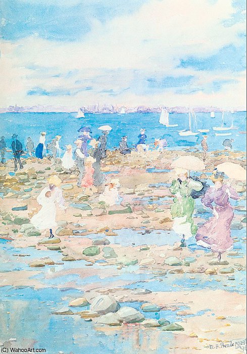 Order Paintings Reproductions Summer vis by Maurice Brazil Prendergast (1858-1924, Canada) | ArtsDot.com