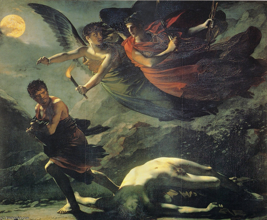 Order Paintings Reproductions Justice and Divine Vengeance Pursuing Crime by Pierre-Paul Prud'hon (1758-1823, France) | ArtsDot.com