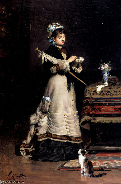 Buy Museum Art Reproductions After the visit by Victor Gabriel Gilbert (1847-1933, France) | ArtsDot.com