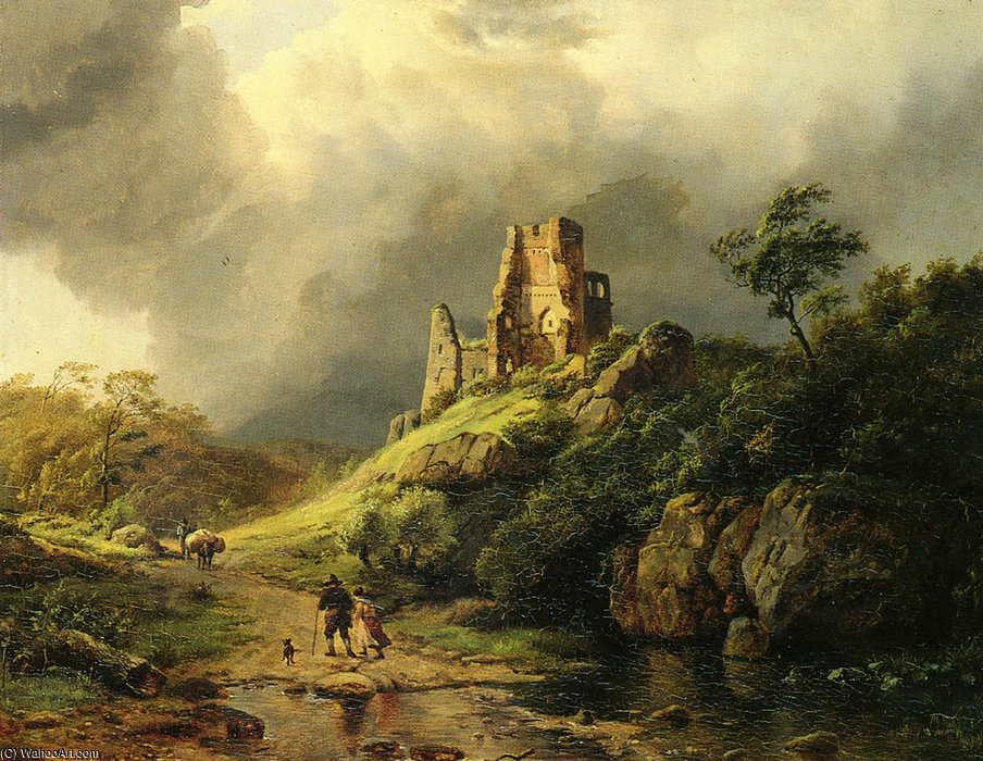Buy Museum Art Reproductions The approaching storm by Barend Cornelis Koekkoek (1803-1862, Netherlands) | ArtsDot.com