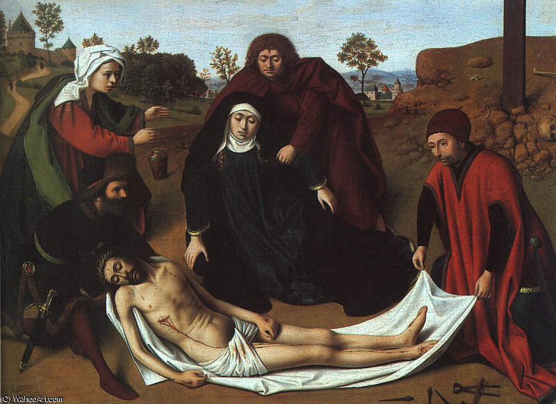 Order Paintings Reproductions The lamentation, metropolitan moa ny by Petrus Christus (1465-1476, Belgium) | ArtsDot.com